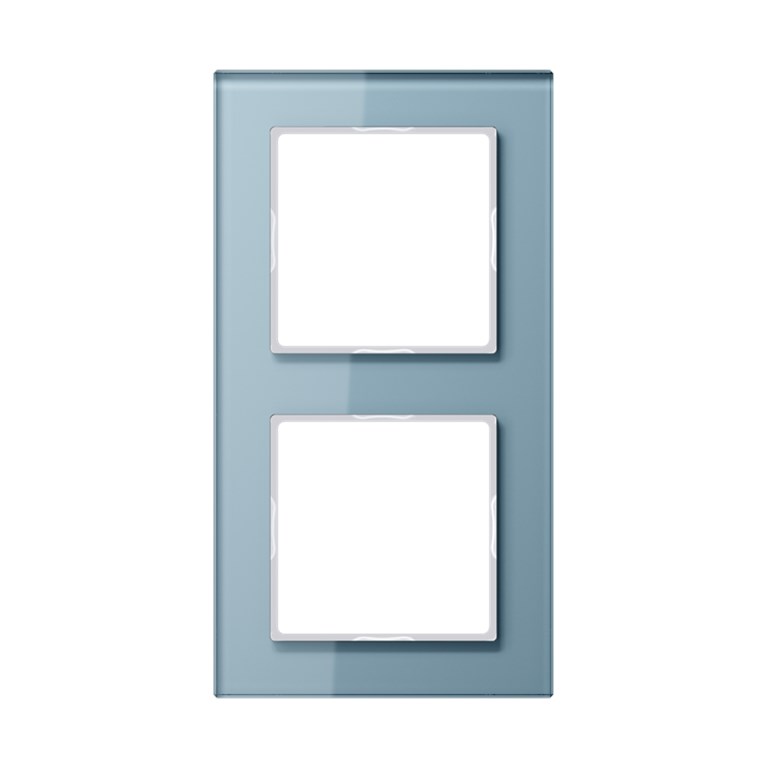 1St. Jung AC 582 GL BLGR Glasrahmen 2fach 84 x 155 mm AC582GLBLGR