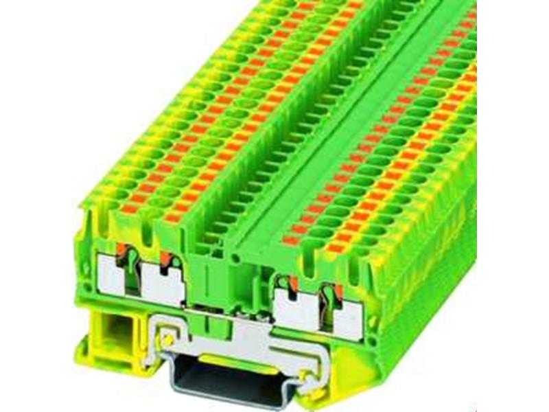 1St. Phoenix PT 2,5-QUATTRO-PE Schutzleiter-Reihenklemme Push-in-Anschluss Anzahl der Anschlüsse: 4 0,14 mm² - 4