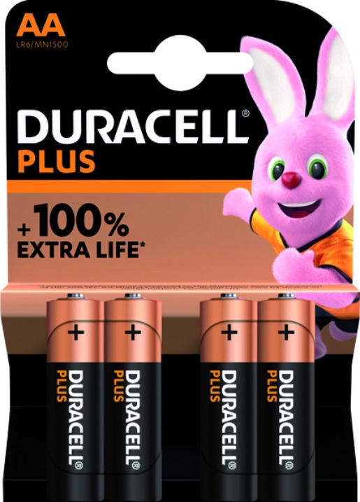1Pk Duracell 1,5V Mignon AA Plus 147282 Power Blister a 4 Stück