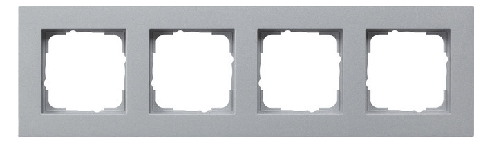 1St. Gira 0214255 Rahmen 4fach flach E2 Farbe Alu