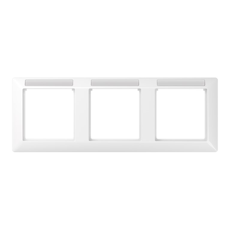 1St. Jung AS5830BFINAWW Rahmen 3fach sprühnebeldichtes Fenster bruchsicher Beschriftungsfeldträger waagerechte Kombinati