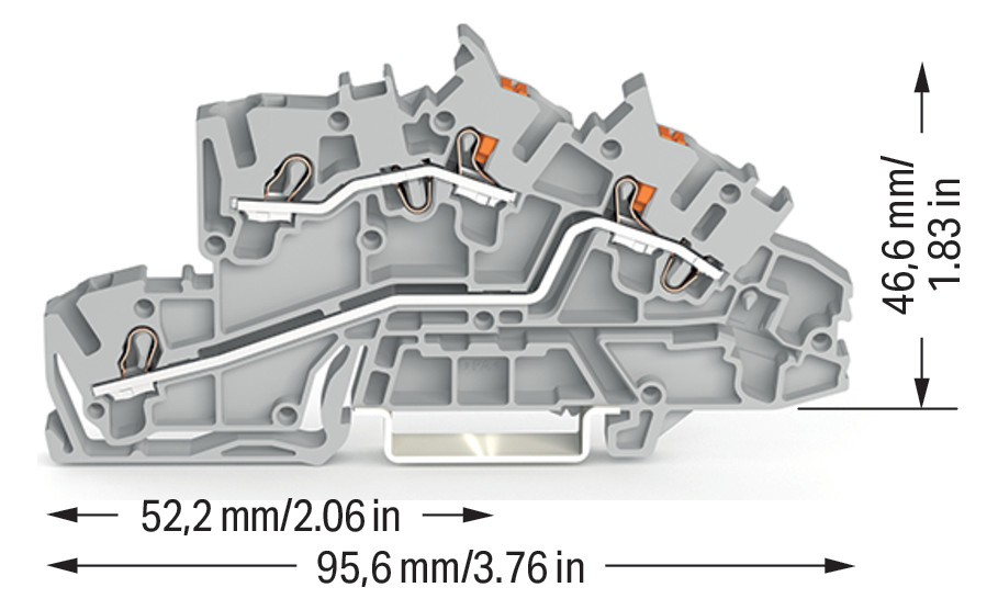 1St. WAGO Installationsetagen- 2203-7542 klemme,mit Betätigungsöffnung