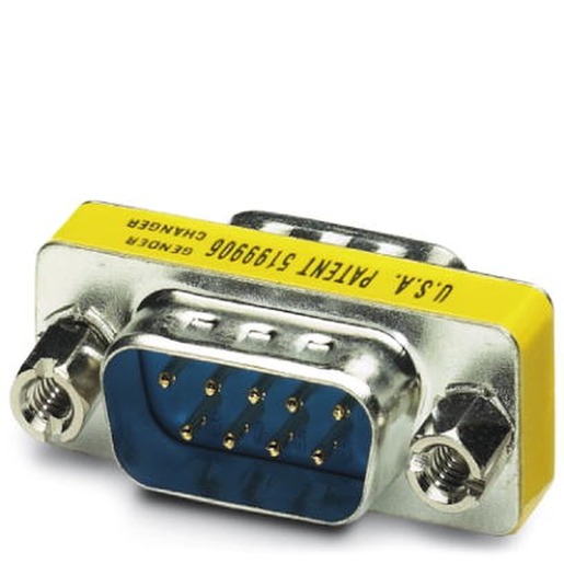 10St. Phoenix VS-09-GC-ST/ST D-SUB-Kontakteinsatz, Shell-Größe 1, mit 9 Signalkontakten, Kontaktart Stift, Gende