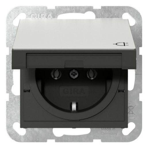 1St. Gira 4184600 Steckd. KD SRK System 55 Edelstah