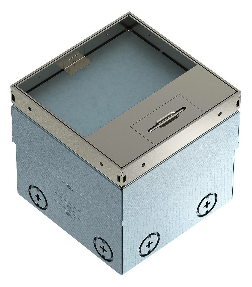 1St. OBO Bettermann UDHOME2 GV15V Bodensteckdose mit 2-fach VDE-Steckdose