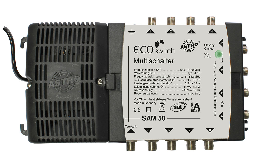 1St. Astro SAM58 Multischalter Ecoswitch 5/8 8 Teilnehmer 360508 SAM58ECO