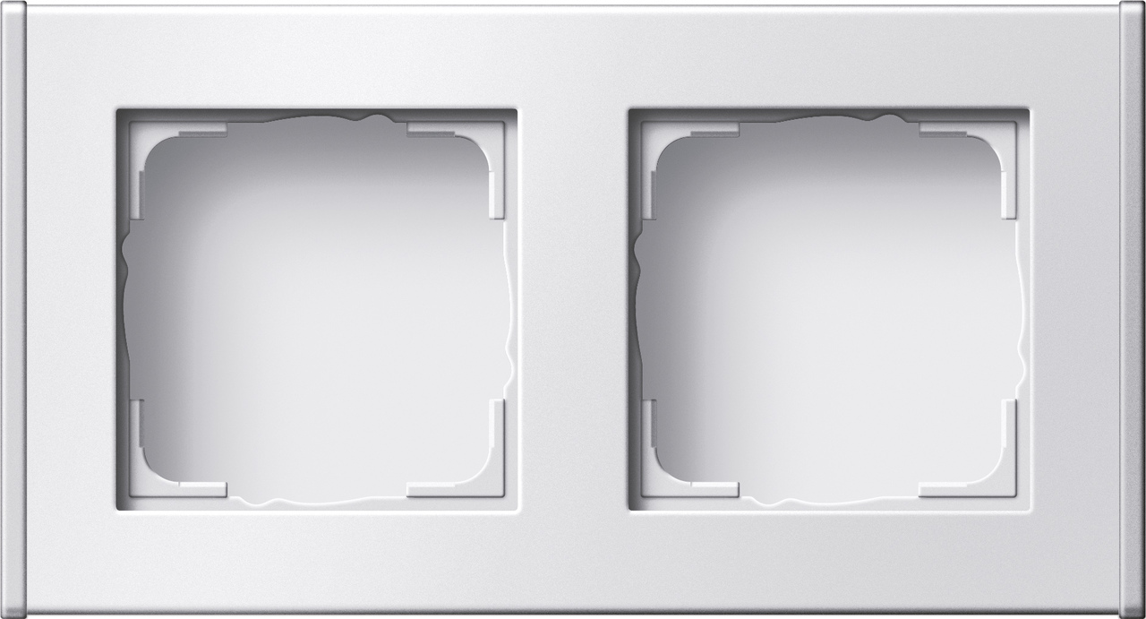 1St. Gira 136227 Profil 2fach senkr. + waager. Profil 55 Reinweiß(lack.)