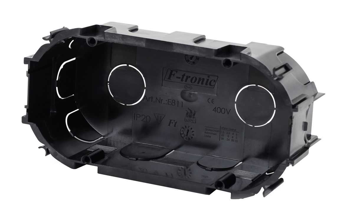 10St. F-Tronic E811 UP Gerätedose E811, 2-fach, t=45mm 7310066