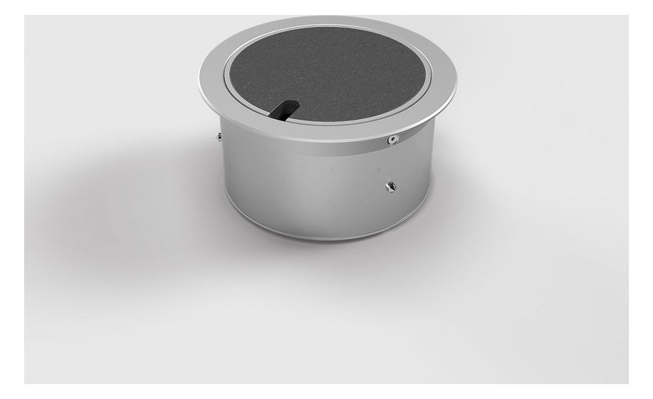 1St. BS Bodensteckdose 9901A rund IP41 1xSchuko, f. Estrich u. Hohlboden