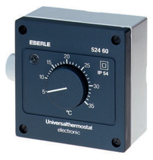 1St. Eberle 052460141410 Feuchtraumregler, -1515C mit Aussenskala, Lampe Heizung, AC 230V, 1We, 10A AZT-A 524410