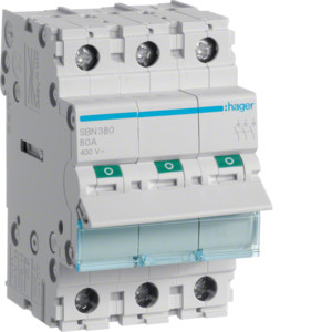 1St. Hager SBN380 Ausschalter 80A 3S 400V AC 3PLE