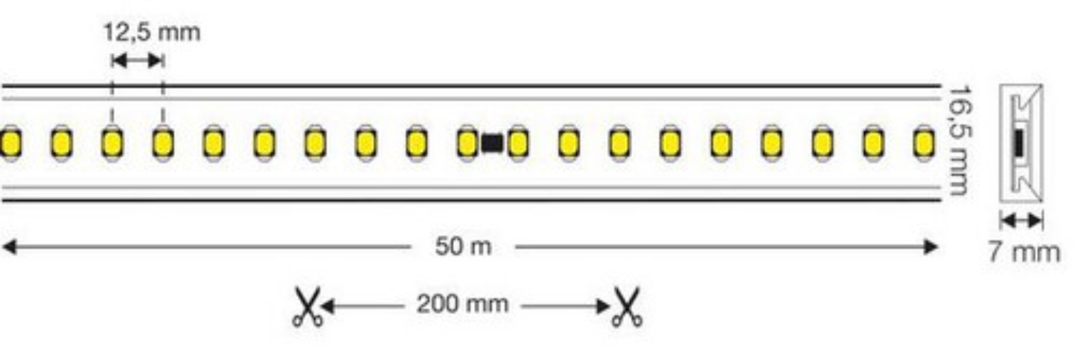 1St. The Light Group TLG-0351 TLG-0351 LED-Lichtband 4000K 230VDim 10m