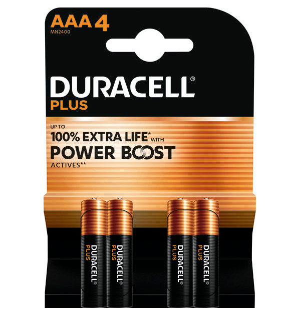 1St. Duracell MN2400LR03 MICRO PLU Batterie Retail Blister (4-Pack)