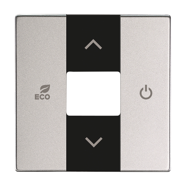 1St. Busch-Jaeger 6235-83 Zentralscheibe, für Raumtemperaturregler Busch-free@home alusilber