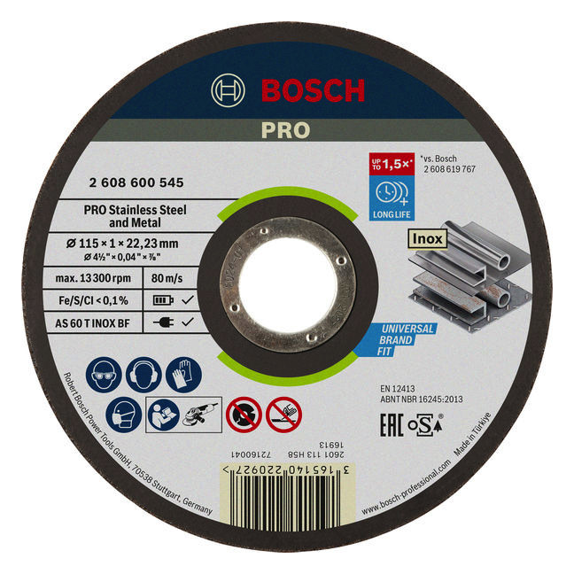 25St. Bosch Trennscheibe Rapido 1,0x115mm INOX