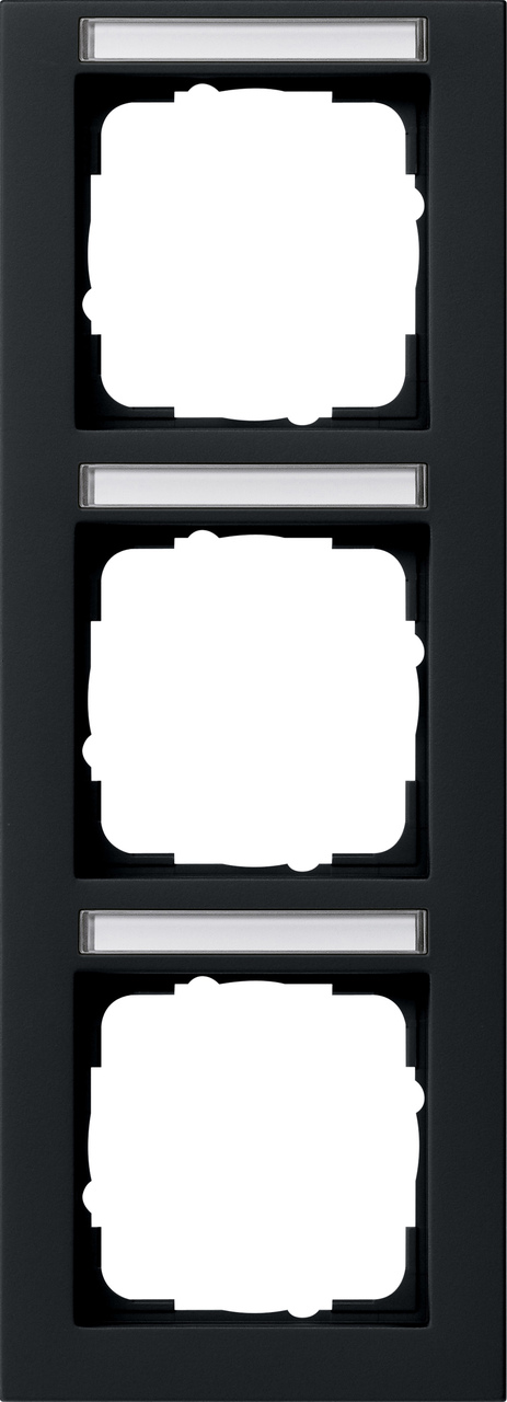 1St. Gira 110309 Abdeckrahmen 3f senkr. BSF Gira E2 Schwarz m