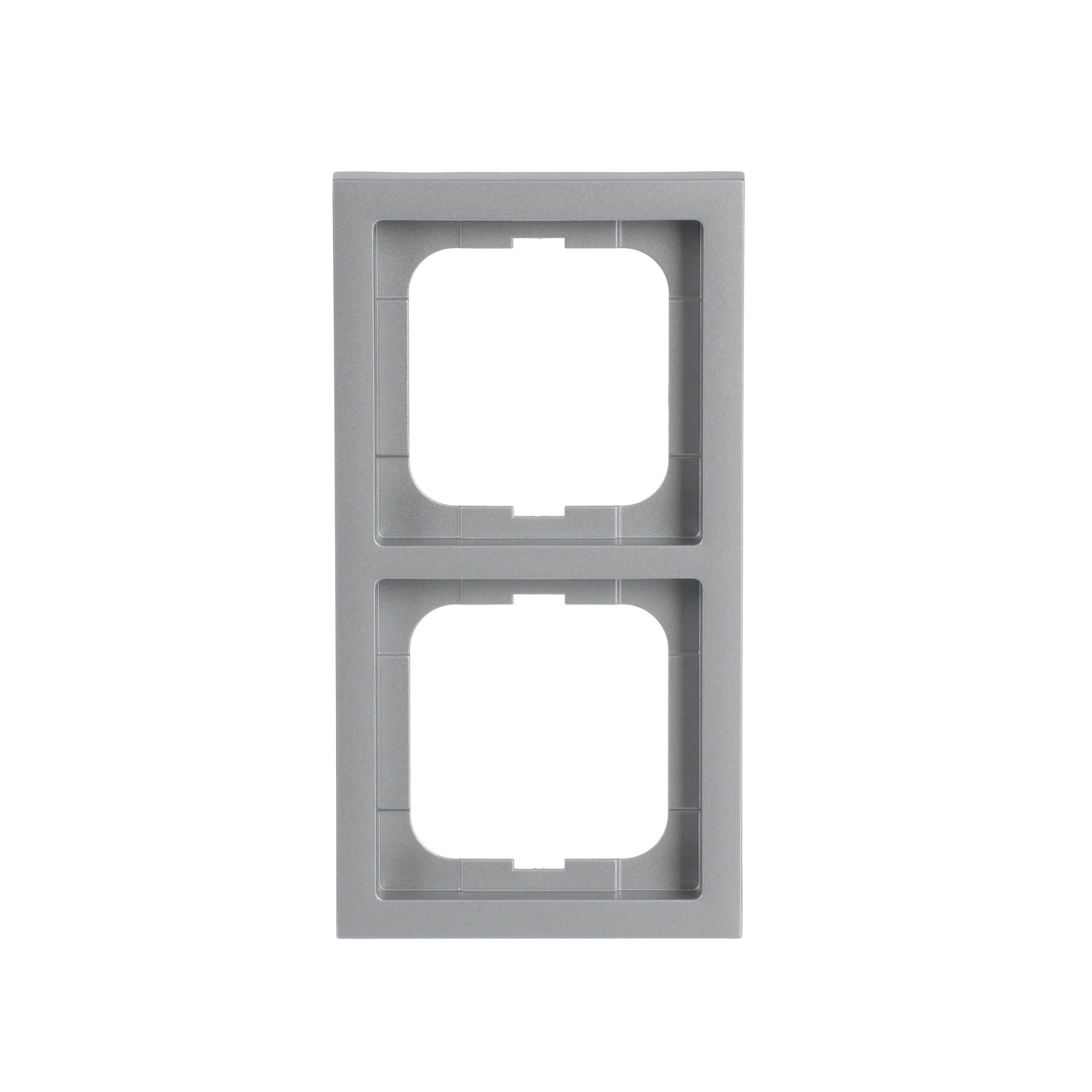 1St. Busch-Jaeger 1722-183K future linear-2-fach Rahmen future linear alusilber