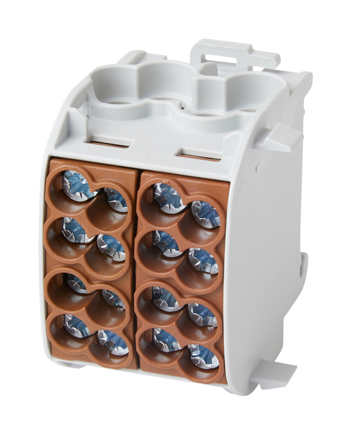 2St. F-Tronic HLAK1p25Dbr Hauptleitungsabzweigklemme, 25mm², 1polig, CU, braun, Doppelblock, HLAK1p25Dbr 7730008