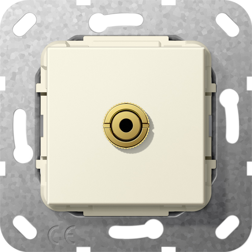 1St. Gira 564901 M-Klinke K-Peitsche Einsatz Cremeweiß