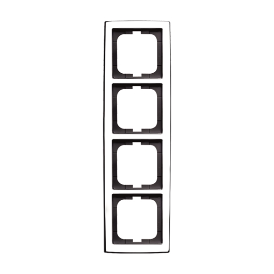 1St. Busch-Jaeger 1724-80G 4-fach Rahmen solo chrom glanz