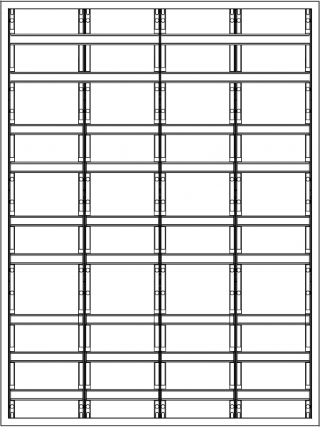 1St. F-Tronic VS4-9-RK Verteilerschrank VS4-9-RK, 4-feldrig, 9r, Reihenklemmen, 1400x1050x210mm 7110731