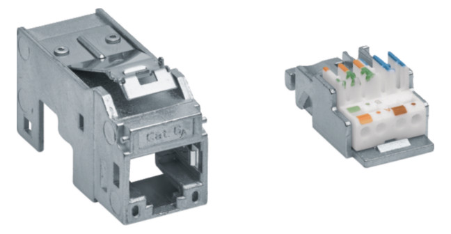 1St. Hager GMKRJ45 Keystone Einsatz RJ45 Cat.6a