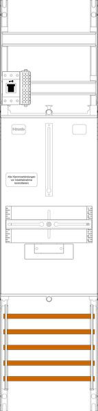 1St. F-Tronic Z1B-HSS Zählerfeld Z1B-HSS, 1-feldrig, H=1050mm, 1-3.HZ, 1 HSS 7141400