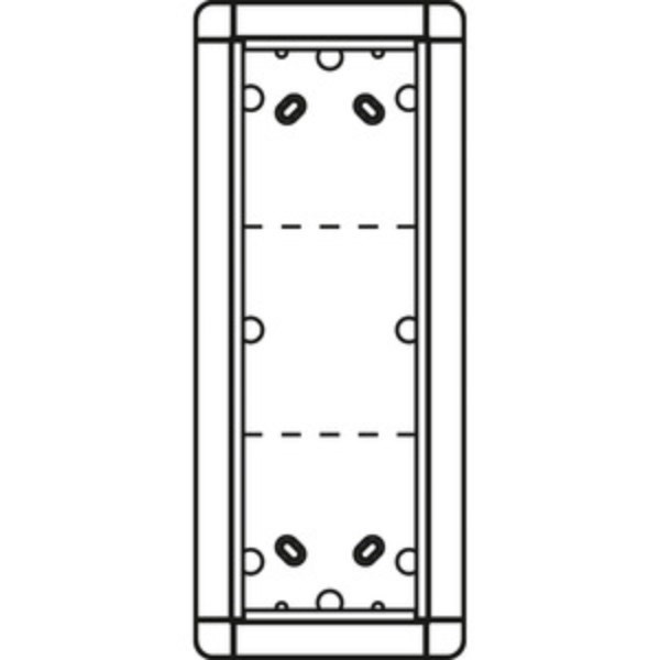 1St. Ritto 1883370 Aufputzrahmen 3 Modulplätze, weiß
