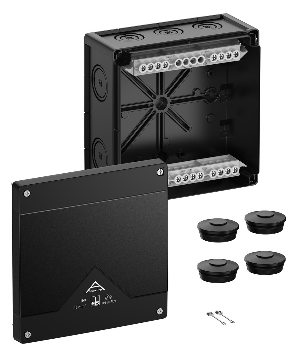 1St. Spelsberg Abox Pro 160-162/sw Abzweigkasten, Schutzart IP66/IP67/IP69