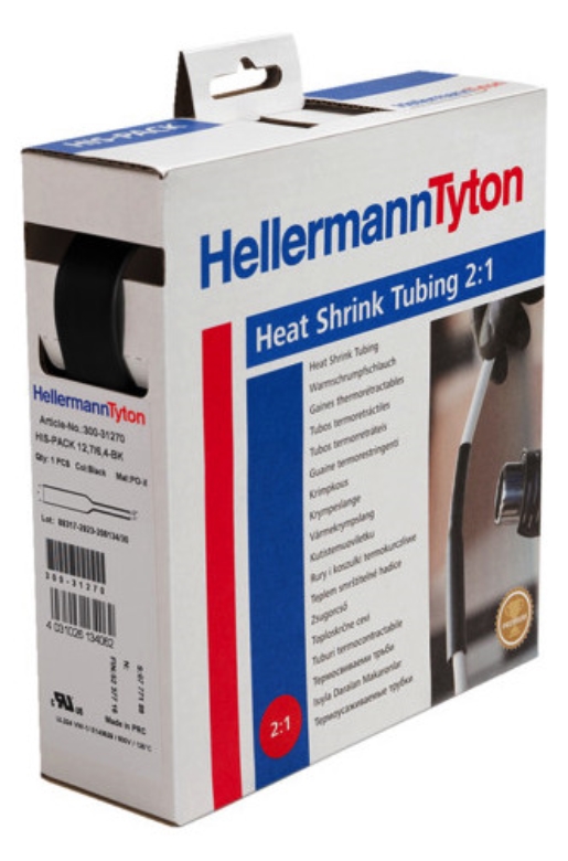1St. Hellermann Tyton HIS-PACK-12.7/6.4-PO Warmschrumpfschlauch 2:1 HIS-Pack-12,7/6