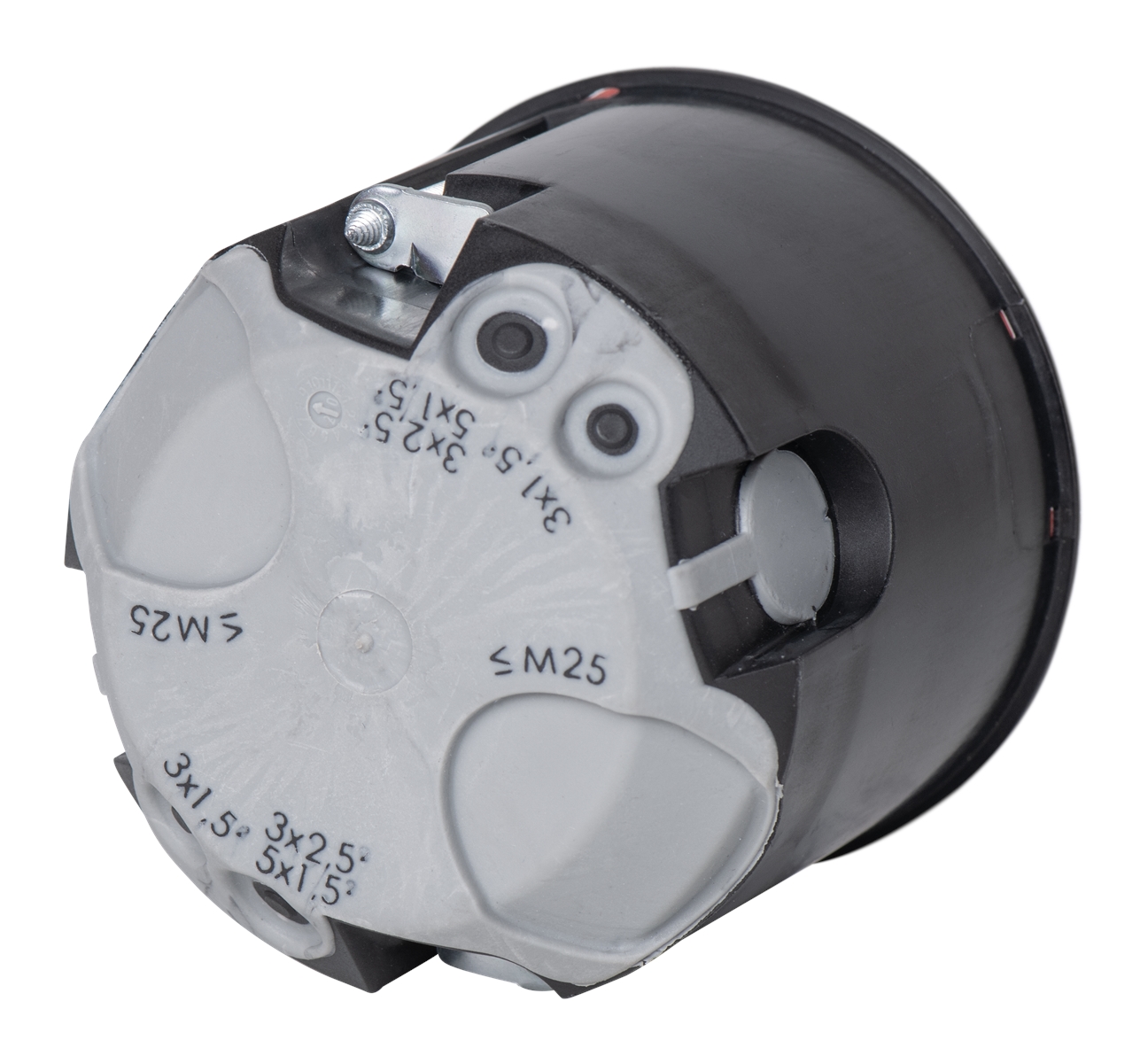 10St. F-Tronic BS3700 HW Geräte-Verbindungsdose, BS3700, Ø 68mm, t=62mm, m. Leitungs- u. Rohreinführung 7500043