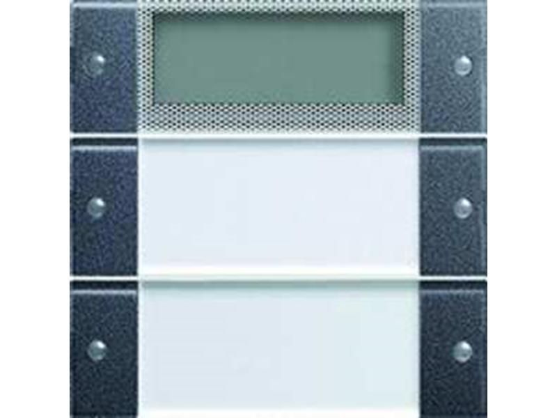 1St. Gira 214228 Wippenset 2fach Plus mit Beschriftungsfeld System 55 Klar Anthrazit