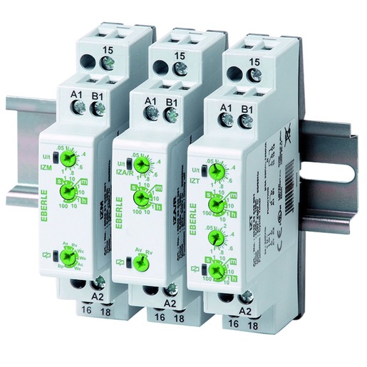 1St. Eberle 053051649001 Installationszeitrelais UC 12-240V, 1We, 5 A, Zeitbereich: 0,05 sec.100 Std IZM