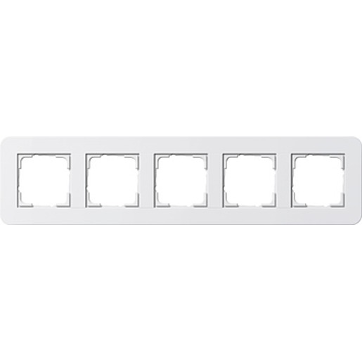 1St. Gira 0215410 Rahmen 5fach E3 Reinweiß/Reinweiß