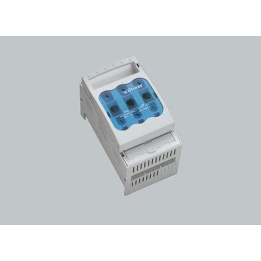 1St. Wöhner 33416 NH-Sicherungs-Lasttrennschalter Gr. 000, 125 A, Reiter, Anschluss unten / oben Rahmenklemme