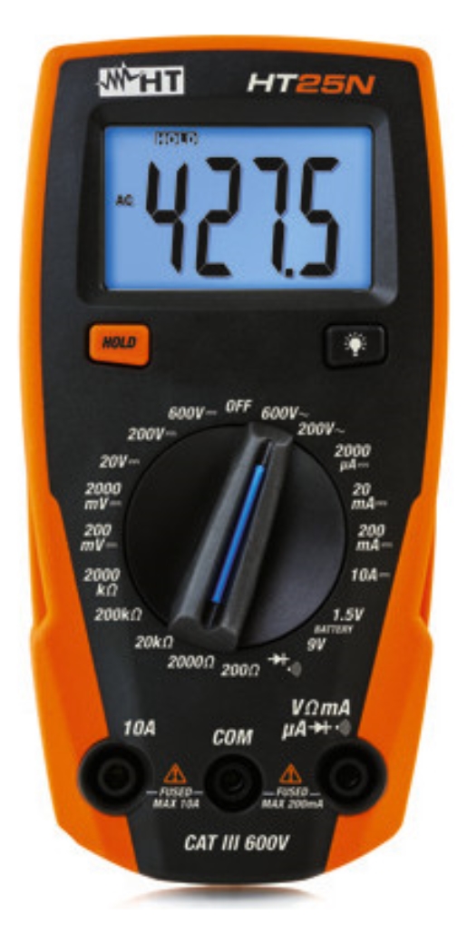 1St. HT HT25N Kompaktes Multimeter mit Batterietester