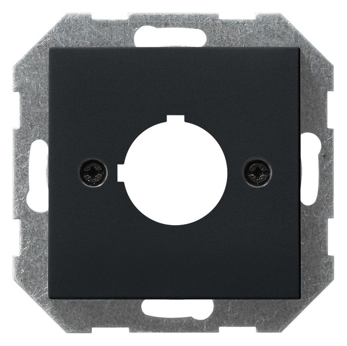 1St. Gira 0272005 Abd. Tragring Geräte Ø 22,5 mm System 55 Schwarz matt