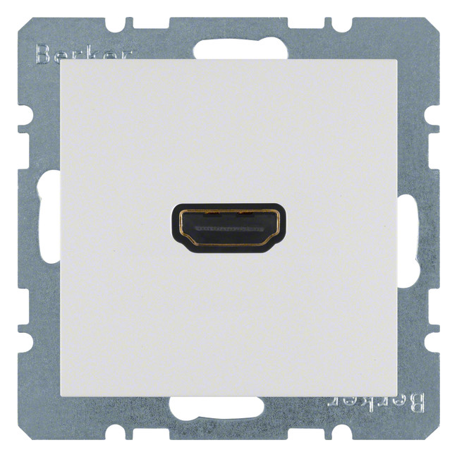 1St. Berker 3315438989 High Definition Steckdose mit 90°-Steckanschluss S.1/B.x polarweiß glänzend