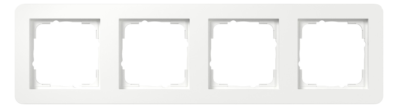 1St. Gira 0214150 Abdeckrahmen 4f Gira E1 Reinweiss