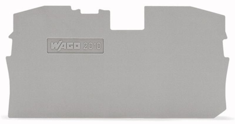 25St. Wago 2010-1291 Abschluss-und Zwischenplatte grau 20101291