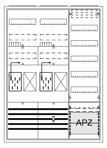 1St. Striebel Komplettschrank AP BA37MG BKE-I A37 2Z2R1V5A2 2CPX054246R9999