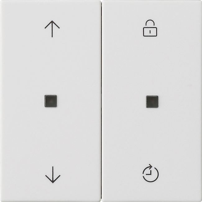 1St. Gira 549227 Gira eNet Funk Bedienaufs. Memory Pfeile System 55 Reinweiß m