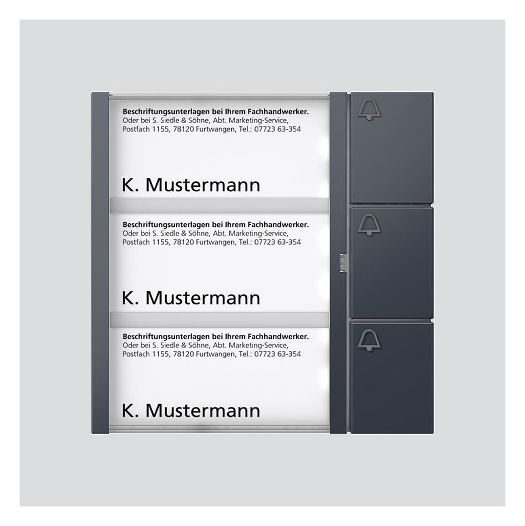 1St. Siedle TM 612-3 AG TM 612-3 AG Tasten-Modul TM6123AG