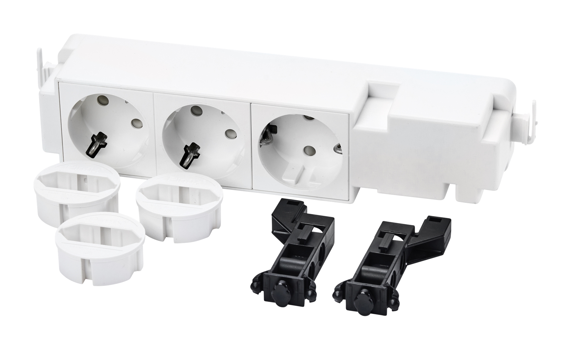 1St. F-Tronic STECKD3K Steckdose STECKD3K, für Komm.-Felder, inkl. Halterungsset 7111150