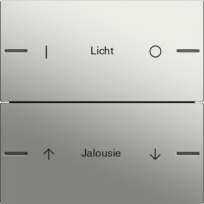1St. Gira 5762600 Wippenset 2fach individuell für Tastsensor 4, Edelstahl