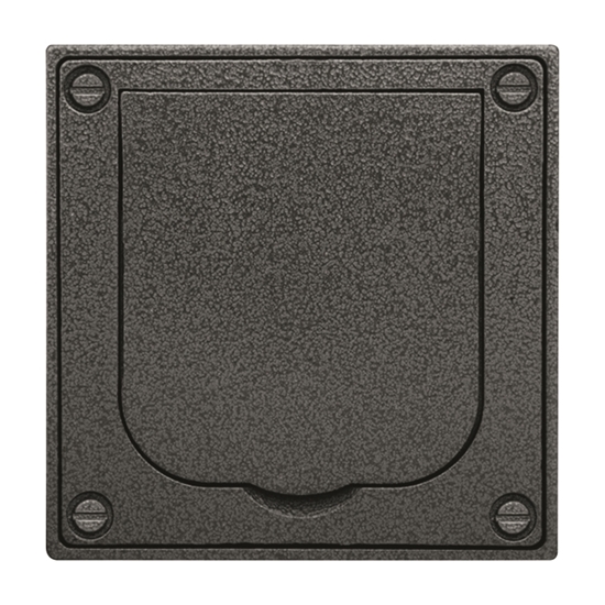 1St. Busch-Jaeger 1705 U-101 Gehäuse-UP, für Wandeinbau Alu-Druckguss/Sondergeräte hammerschlag grau