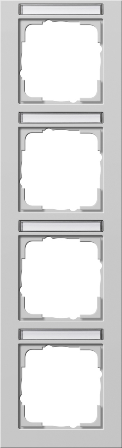 1St. Gira 111437 Abdeckrahmen 4f senkr. BSF Gira E2 Grau m