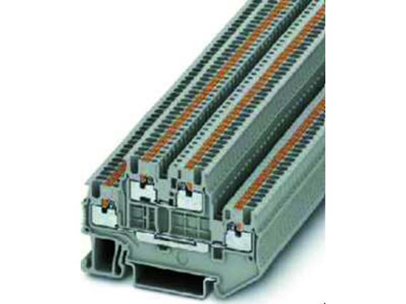 50St. Phoenix PTTB 1,5/S Doppelstockklemme Push-in-Anschluss 0,14 mm² - 1,5 mm² AWG: 26 - 14 B=3,5 mm grau Monta