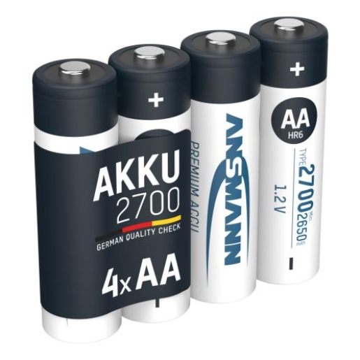 1St. Ansmann Akku Ni-MH A2700AAB4 5030842 1,2V Mignon AA 2700mAh 4er Blister