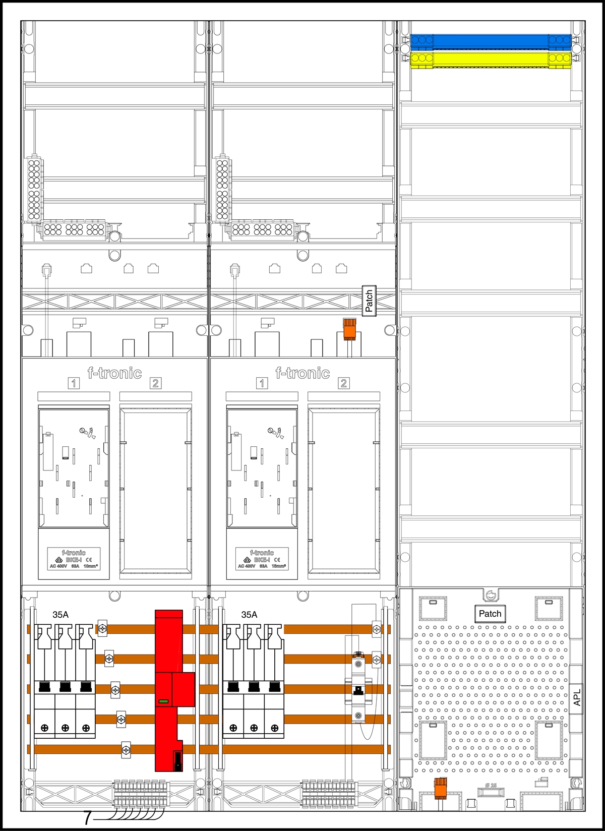 1St. F-Tronic EHZ732APZ35B10S1ÜS EHZ732APZ35B10S1ÜS, 2ZP,2DS,2R, 1 VAPZ inkl. APL, SLS 35A,ÜSS, SPVGB10, S1, 2 PPV, 1 PL150 7195646